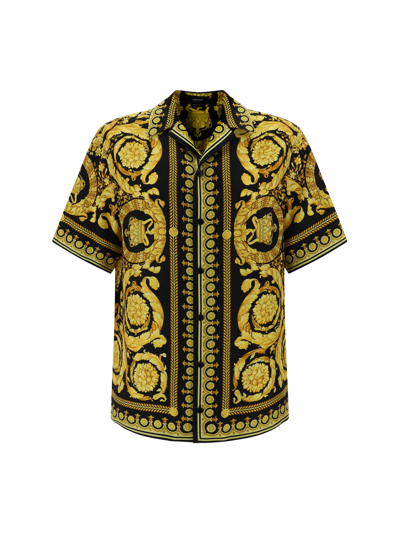 Versace Silk Shirt In Multicolor