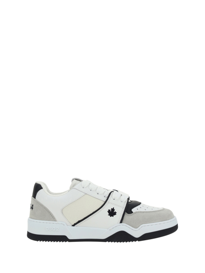 Dsquared2 Spiker Low-top Sneakers In Bianco Nero