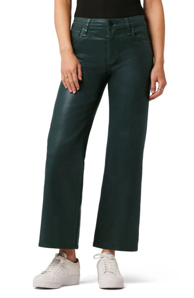 Hudson Rosie High-rise Wide Leg Ankle Jean In Coated Scarab