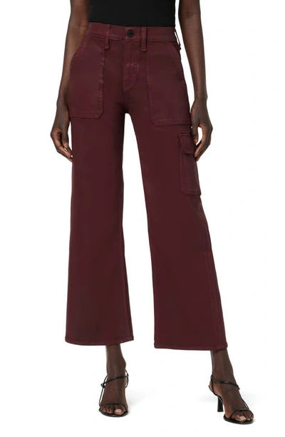 Hudson Rosie High-rise Cargo Wide Leg Jeans In Red