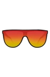 Kurt Geiger 99mm Oversize Flat Top Sunglasses In Black/ Rainbow
