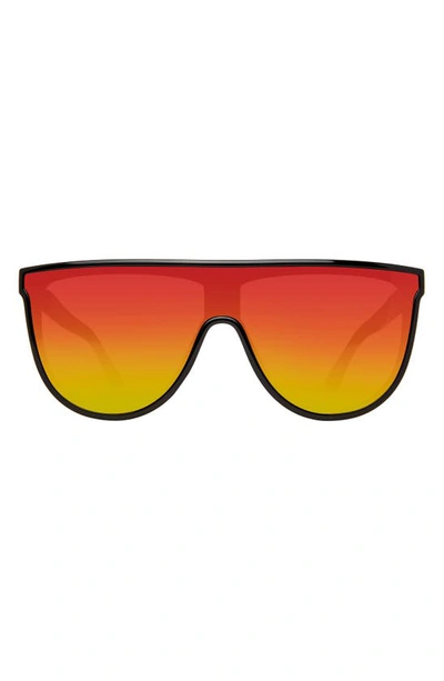 Kurt Geiger 99mm Oversize Flat Top Sunglasses In Black/ Rainbow