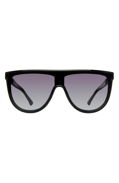 Kurt Geiger 99mm Oversize Flat Top Sunglasses In Black/purple Gradient