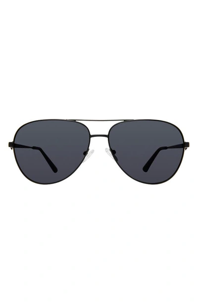 Kurt Geiger Shoreditch 62mm Oversize Aviator Sunglasses In Black/ Gray