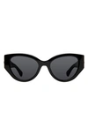 Kurt Geiger 53mm Gradient Round Sunglasses In Black/ Gray