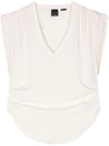 Pinko Gathered Sleeveless Blouse In Pink