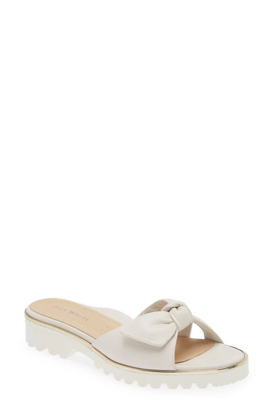 Ron White Chrissie Bow Napa Slide Sandals In Ice