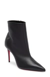 Christian Louboutin 100mm Miss Z Pointed-toe Stiletto Boots In B439 Black/ Lin Black