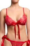 VON FOLLIES BY DITA VON TEESE FANTACIST UNLINED TIE FRONT BRALETTE