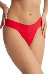 Hanky Panky Women's Breathe Thong Underwear 6j1661b In Sleigh Queen