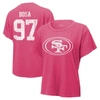 MAJESTIC MAJESTIC THREADS NICK BOSA PINK SAN FRANCISCO 49ERS NAME & NUMBER T-SHIRT