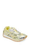 Bottega Veneta Orbit Metallic Net Runner Sneakers In Limone