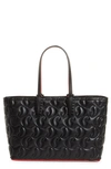 Christian Louboutin Cabata Small Cl-embossed Tote Bag In Black