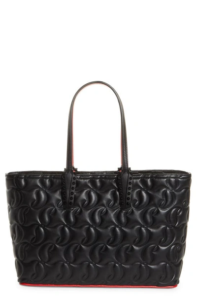 Christian Louboutin Cabata Small Cl-embossed Tote Bag In Black