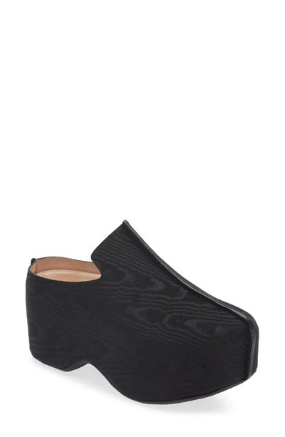 Jw Anderson Platform Leather Mules In Nero