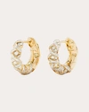 YVONNE LÉON WOMEN'S DIAMOND & 9K GOLD PINEAPPLE HOOP EARRINGS
