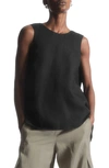 Cos Twist-back Sleeveless Top In Black Dark Ms Ky