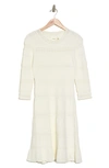 Eliza J Textured Fit & Flare Dress In Ivory