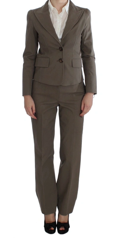 BENCIVENGA BENCIVENGA BEIGE WOOL-COTTON SUIT SET CHIC WOMEN'S ELEGANCE