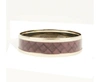 Bottega Veneta Women's Purple Enamel Metal Woven Print Gold Bracelet (small) In Purple / Gold