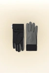 Rains Touchscreen Finished Gloves In Grey