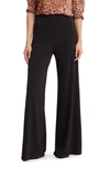 Renee C Jersey Wide Leg Pants In Black