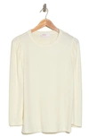 Renee C Long Sleeve Puff Shoulder Top In Ivory
