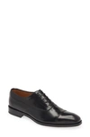 Ferragamo Riley Leather Oxford In Nero New Biscotto