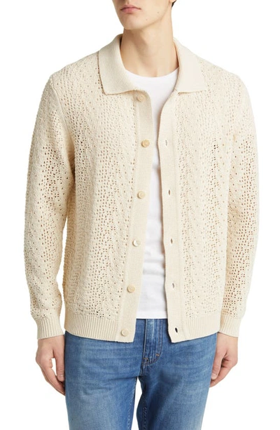 Nn07 Beige Vito 6371 Cardigan In White