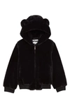 Apparis Kids' Lily Hooded Faux-fur Jacket In Black