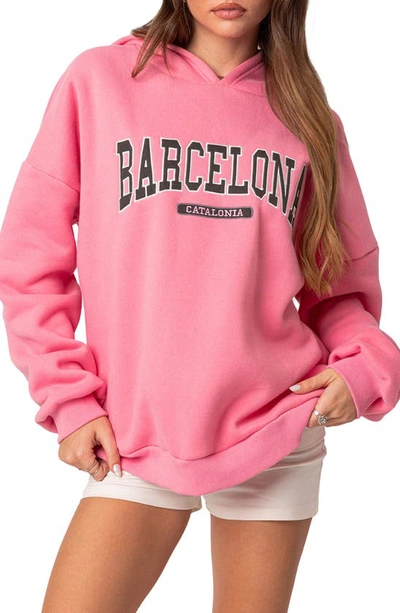 Edikted Women's Barcelona Oversized Hoodie In Pink