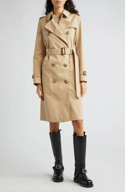 BURBERRY BURBERRY KENSINGTON DOUBLE BREASTED TRENCH COAT