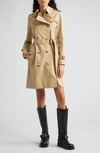 BURBERRY KENSINGTON WATER RESISTANT GABARDINE TRENCH COAT