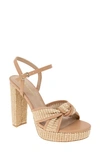 Bcbgeneration Women's Orlie Raffia Platform Sandal In Natural-tan