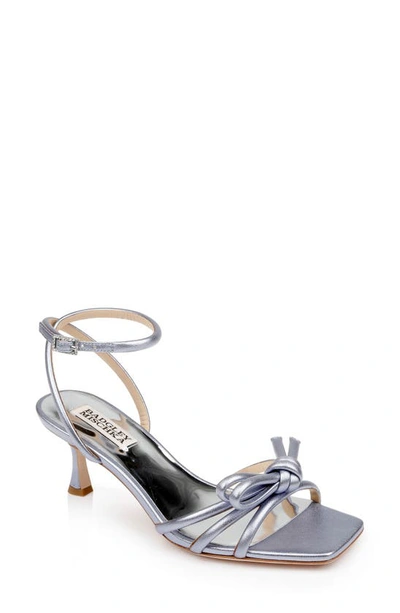 Badgley Mischka Collection Effie Ankle Strap Sandal In Silver