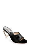 Badgley Mischka Lucid Heart-heel Mule Sandals In Black