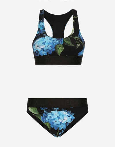 Dolce & Gabbana Bluebell Bralette Bikini Set In Campanule