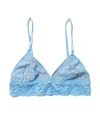 Hanky Panky Signature Lace Padded Triangle Bralette In Blue