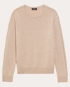 THEORY WOMEN'S BLANKET-STITCH EASY CREWNECK SWEATER