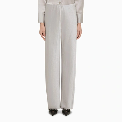 VINCE VINCE PEARL GREY SATIN TROUSERS