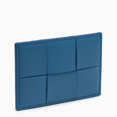 BOTTEGA VENETA INTRECCIATO DEEP PACIFIC CARD HOLDER