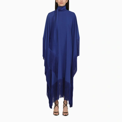 TALLER MARMO ELECTRIC BLUE LONG DRESS WITH FRINGES