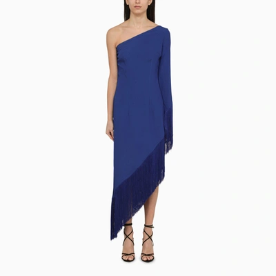 TALLER MARMO TALLER MARMO ELECTRIC BLUE AVENTADOR DRESS WITH FRINGES