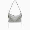 Givenchy Mini Voyou Grey Shoulder Bag With Buckles Embellishment In Leather Woman In Grey