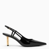 Givenchy G Cube Slingbacks In Patent Leather In Black