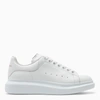 Alexander Mcqueen White Sneakers With Logo Lettering On The Rear And Oversize Rubber Sole In Leather Man In White