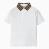 BURBERRY WHITE COTTON POLO