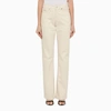 CALVIN KLEIN CALVIN KLEIN ECRU DENIM TROUSERS