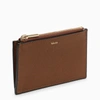 VALEXTRA CHOCOLATE-COLOURED LEATHER WALLET