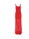 Jacquemus La Robe Maille Oranger Jersey Long Dress In Red